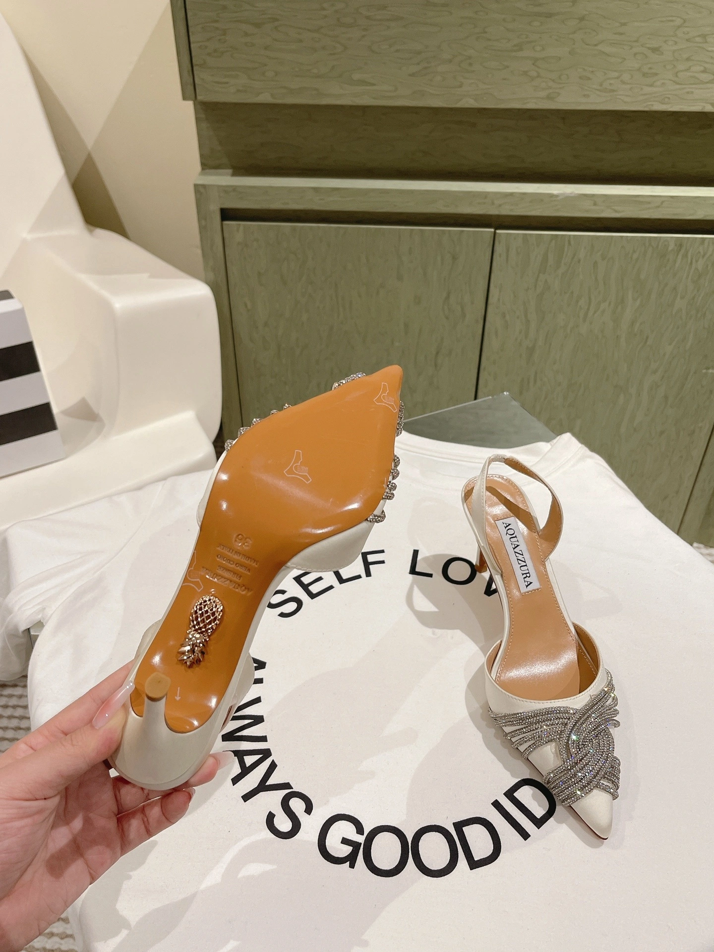 COCO-- GASMIDL1-SAT-FFF Heel height：6.5CM sheepskin item:D-X032C1496